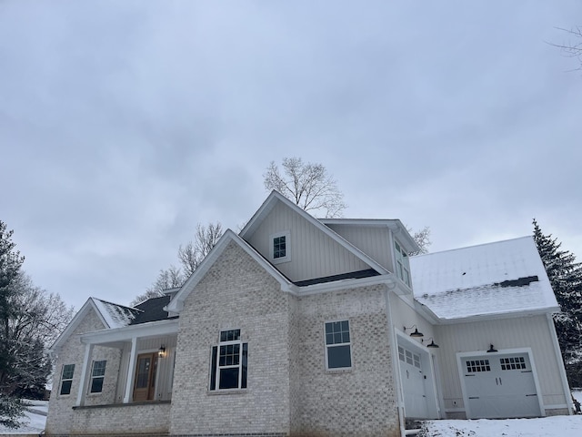 view of property exterior featuring a garage