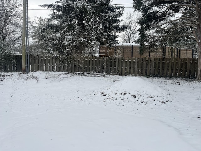 view of snowy yard