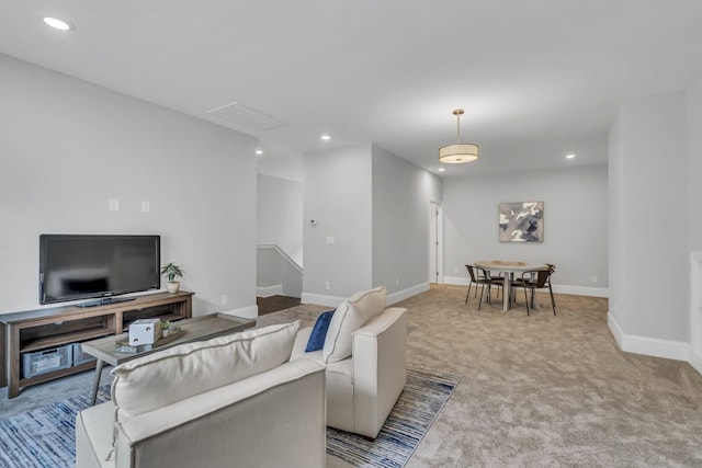 view of carpeted living room