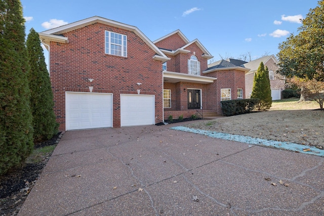 view of property with a garage