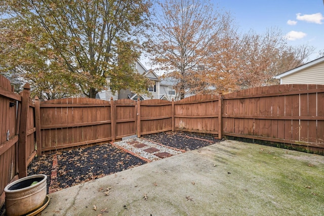 view of yard with a patio area