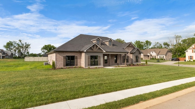 view of front of property with a front yard