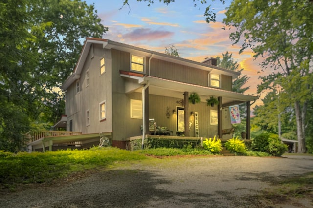 view of front of house with a porch