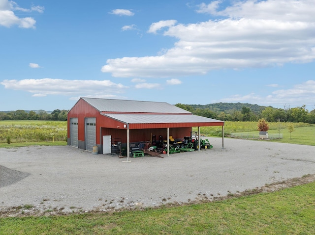 exterior space featuring a rural view