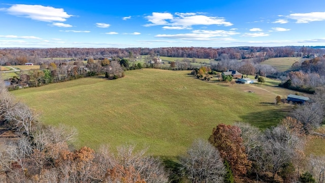 bird's eye view with a rural view