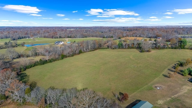 aerial view with a rural view