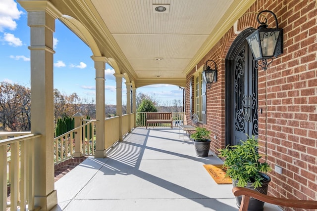 view of patio / terrace with covered porch