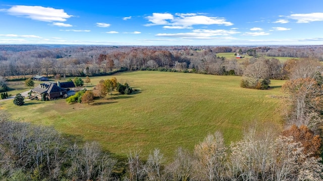 drone / aerial view featuring a rural view