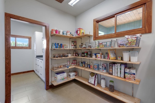 view of pantry