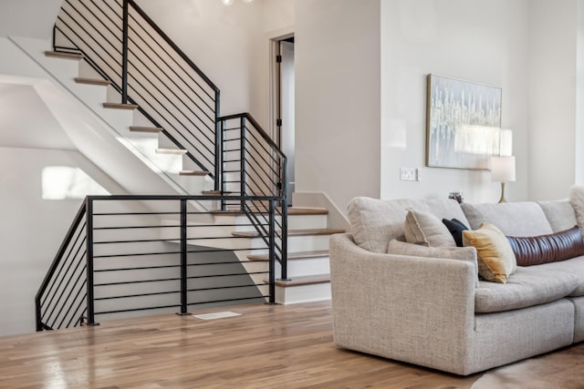 living room featuring hardwood / wood-style floors