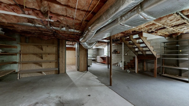 view of basement