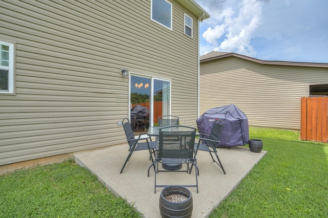 view of patio / terrace with area for grilling