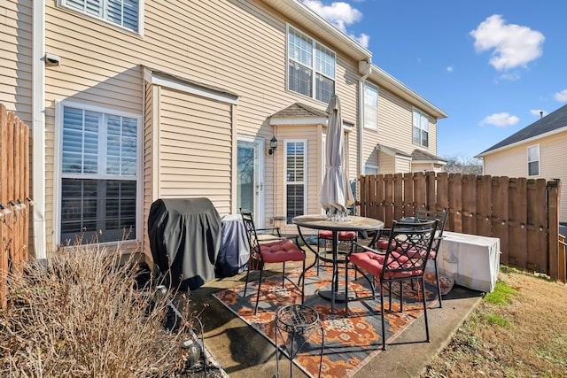 view of patio / terrace with area for grilling