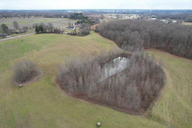 drone / aerial view with a rural view