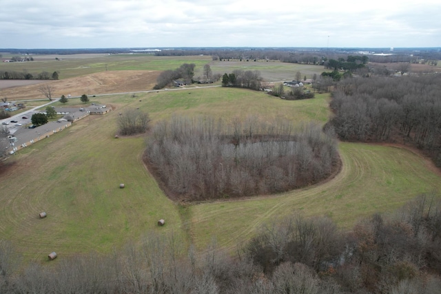 drone / aerial view featuring a rural view