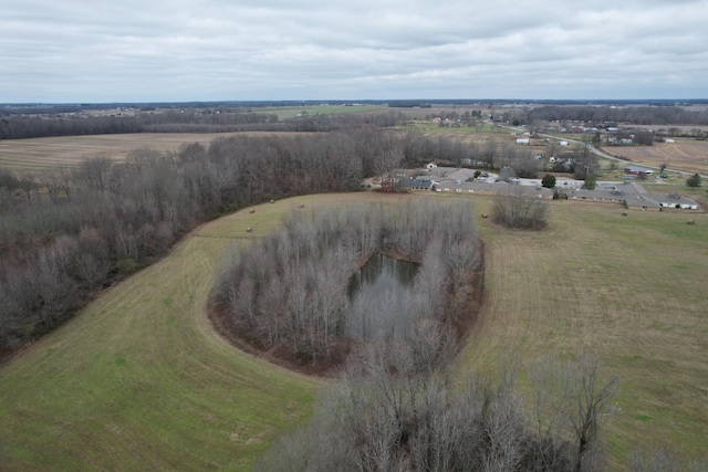 aerial view with a rural view