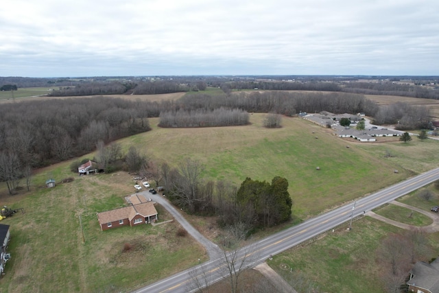 bird's eye view featuring a rural view