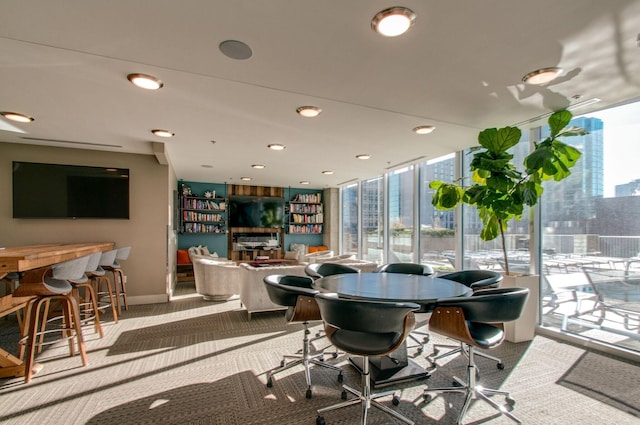 interior space featuring carpet floors