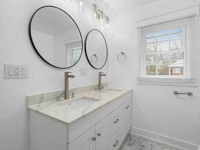 bathroom with vanity