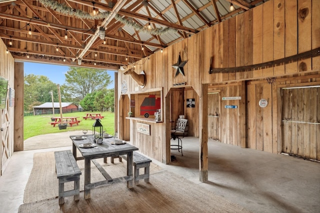 view of horse barn