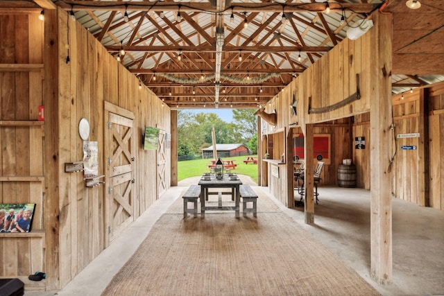 view of horse barn