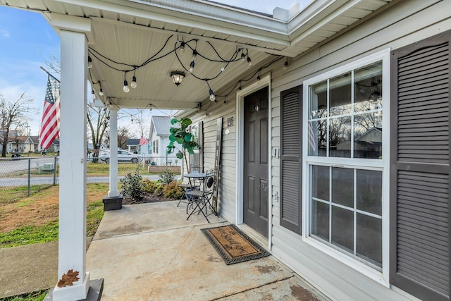 view of patio with covered porch