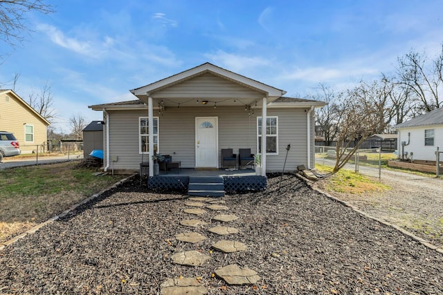 view of bungalow