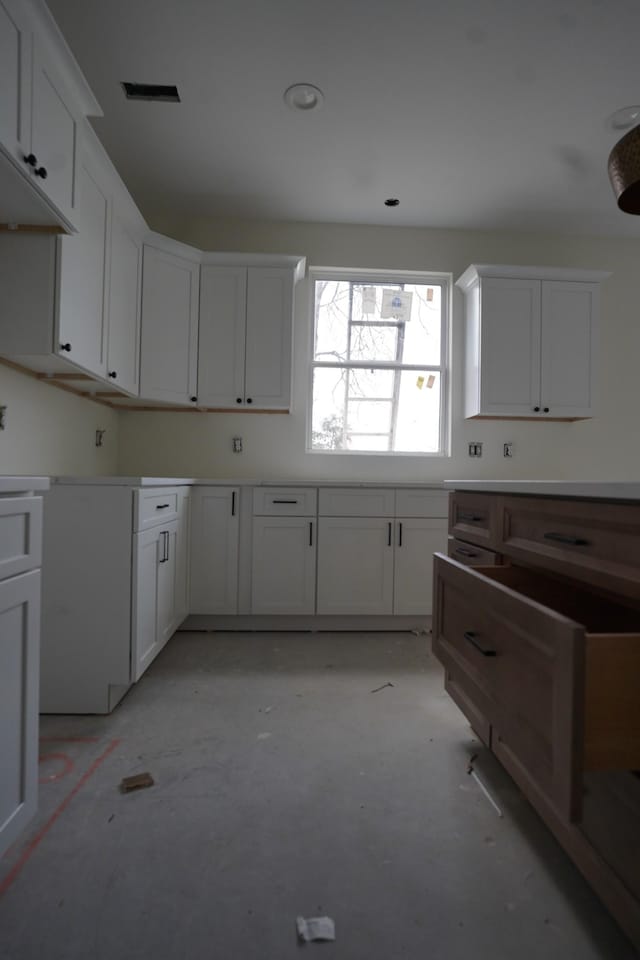 kitchen with white cabinetry