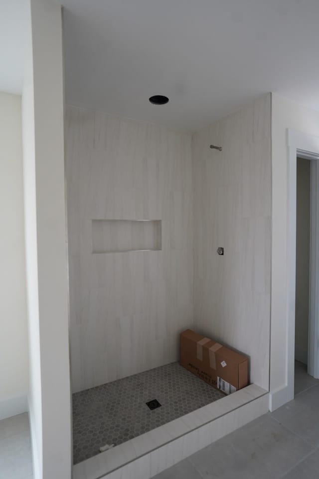 bathroom with a shower