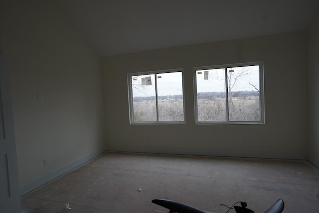 view of spare room