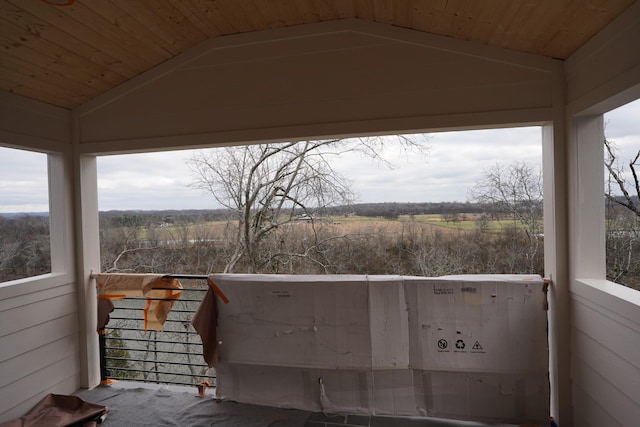 balcony featuring a rural view