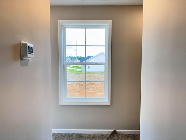 interior details featuring carpet floors