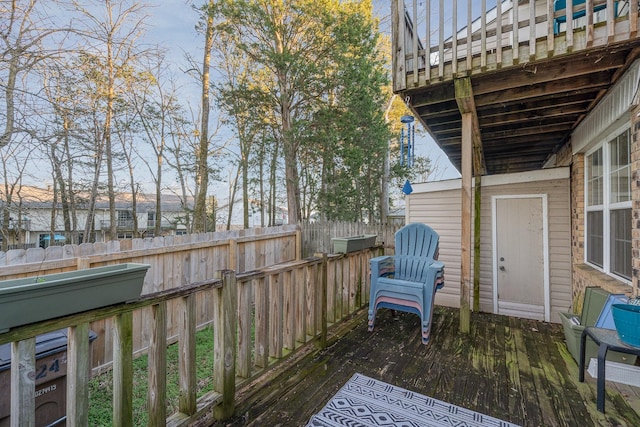 view of wooden deck