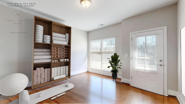 interior space featuring hardwood / wood-style floors