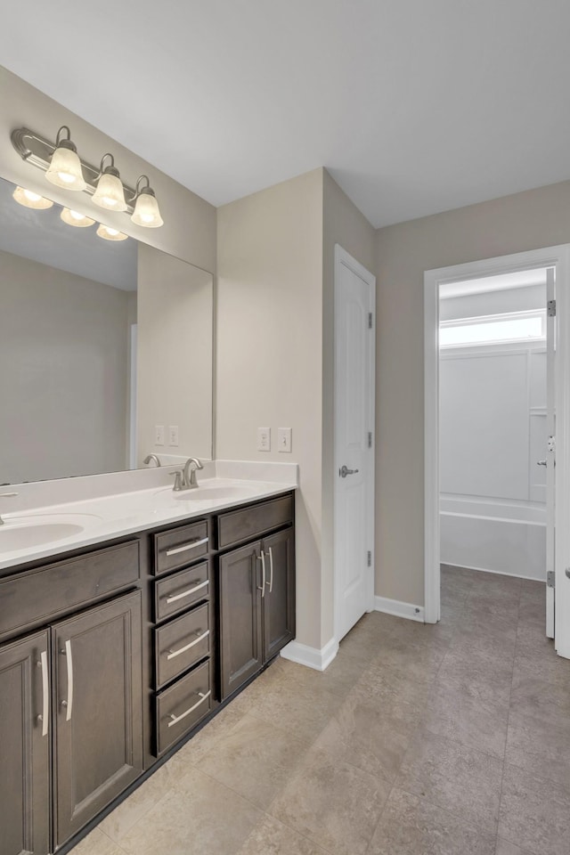 bathroom with vanity