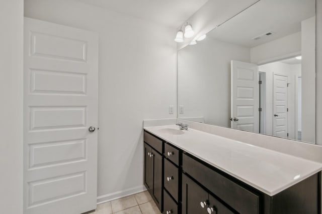 bathroom featuring tile patterned floors and vanity