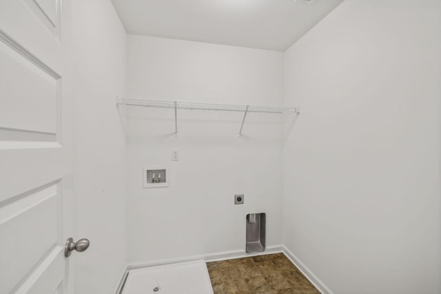 laundry room featuring hookup for an electric dryer and hookup for a washing machine