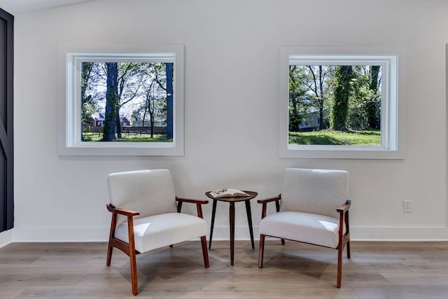 living area featuring plenty of natural light