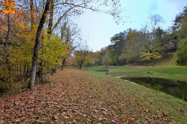 view of road featuring a water view