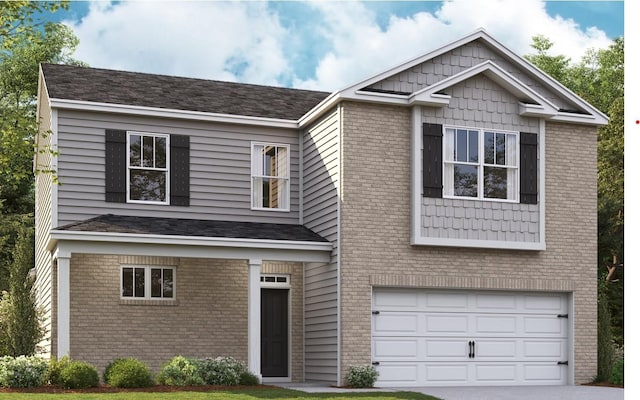 view of front of home featuring a garage