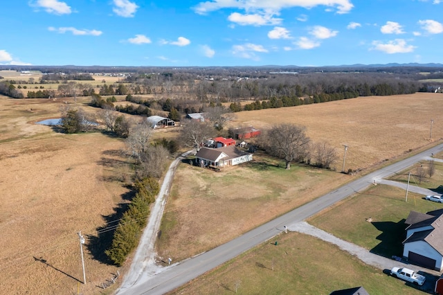 bird's eye view with a rural view