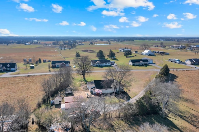 bird's eye view featuring a rural view