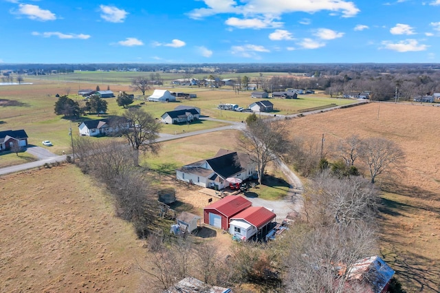 drone / aerial view with a rural view