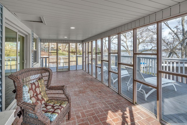 view of sunroom