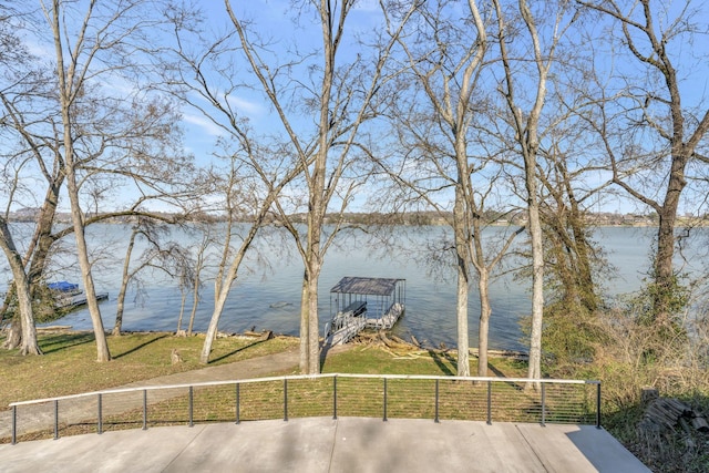 view of water feature