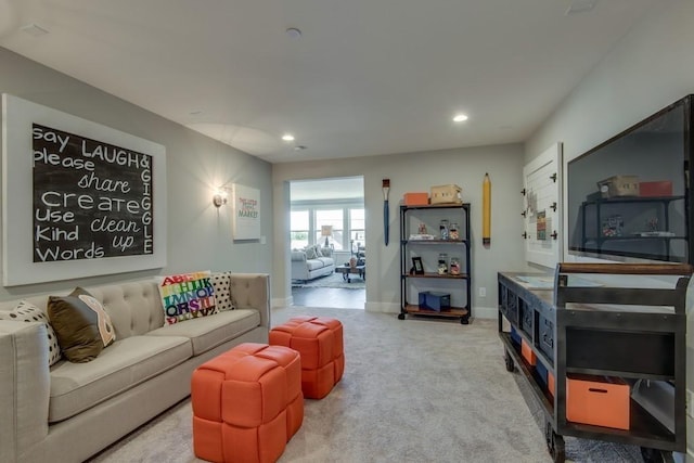 view of carpeted living room