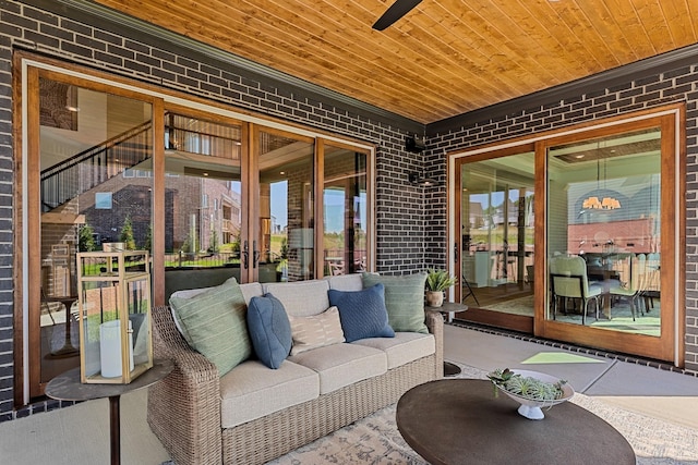 view of patio with an outdoor hangout area