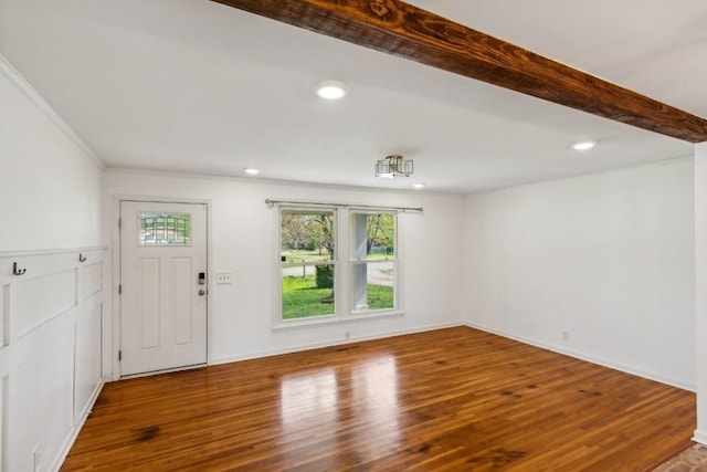 foyer featuring wood-type flooring