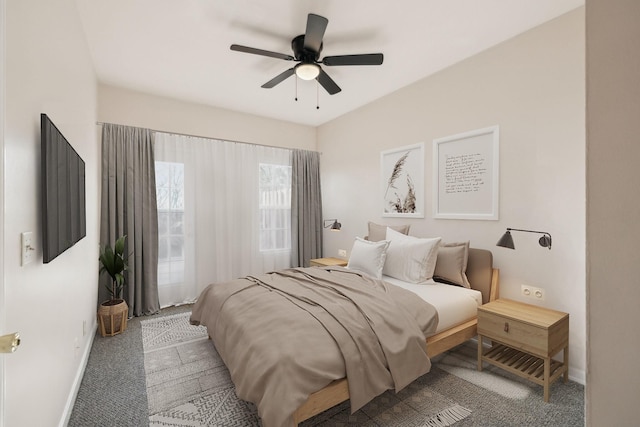 bedroom with ceiling fan