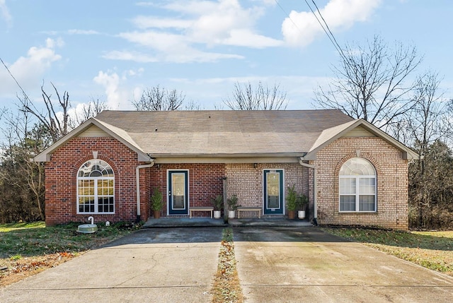 view of single story home